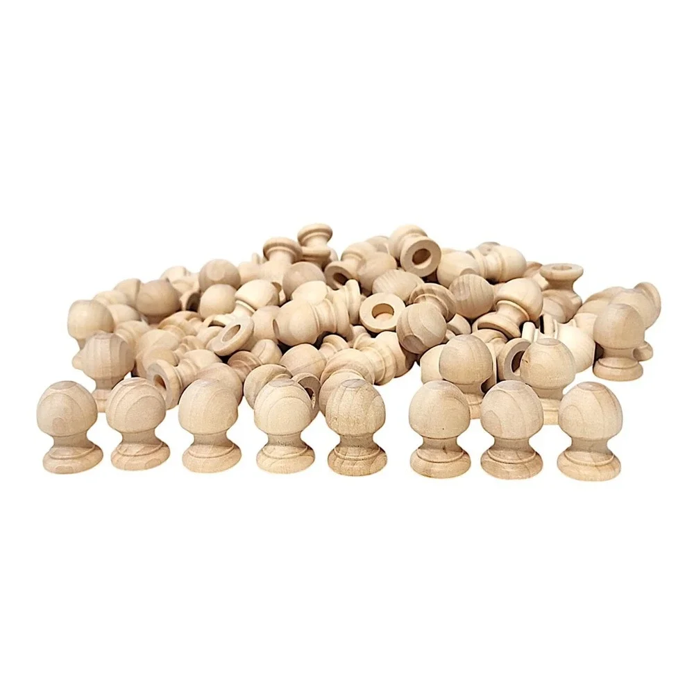 Sova Enterprises #24660 Paintable Unfinished Wood Dowel Cap 98 pcs Single Hole